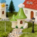 Miniatura de casa de hongos de resina para decoración de jardín de micropaisaje de musgo. - Casa Champiñón
