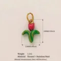 Ciondolo Rosa Tulipano / 14x11mm