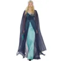 Costume de cosplay de déesse grecque Athéna avec robe turquoise et cape sombre pour fêtes. - M / Haut et Bas / Bleu