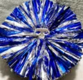 Bleu argent pompons de pom-pom girl main fleur danse fête sport esprit équipe fournitures - Pompons Uniquement / Pompons Bleu et Argent