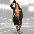 Set di costume accappatoio da boxe nero e oro per lo spettacolo teatrale di Halloween. - Taglia unica / Set (Uomini)