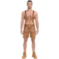 Pantalon Lederhosen Uomo Costume Tradizionale Bavarese per Festa della Birra Bretelle - Taglia M / Pantaloni e gonne / Caffè