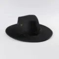 Black cowboy hat festival costume accessory, classic vintage 70s style unisex party hat. - One Size / Black Cowboy Hat Only