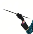 Costume de magicienne d'Halloween pour femme tenue de scène de cirque avec gants. - Accessoire de Baguette / 34cm