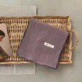 Vintage effen linnen sjaal voor dames, retro katoenen halsdoek, elegante stijlvolle shawl. - Oudroze