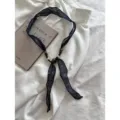 Kralen lint ketting literaire retro stijl blauwe mesh zijden sjaal vrouwen variant - Blauwe Stippen