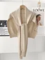 Koreaanse stijl winter wol gebreide sjaal omslagdoek warme gezellige mode dames accessoire - Beige