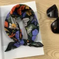 Vintage floral print small square scarf cotton neckerchief stylish summer neck scarf - Picture #18