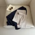 Gezellige winter gebreide sjaal en sweatshirt set, zachte warme wolmix, Koreaanse dagelijkse stijl. - Havermout Beige