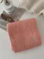 Roze dikke gebreide wintersjaal, gezellig zacht wolmix mode-accessoire voor koud winterweer. - Roze
