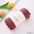 Sciarpa in cotone tinta unita bordeaux polveroso da donna, hijabs lungo traspirante. - Rosso Vino Scuro