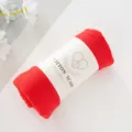 Sciarpa in cotone rosso da donna, scialle lungo tinta unita morbido traspirante stropicciato. - Rosso