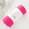 Bella sciarpa da donna in cotone traspirante tinta unita plissettata foulard lungo - Rosso rosa