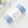 Sciarpa lunga in cotone stropicciato tinta unita, scialle blu traspirante da donna. - Azzurro