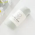 Sciarpa lunga plissettata tinta unita in cotone verde chiaro, copricapo morbido e traspirante. - Verde Grigio Chiaro