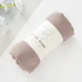 Sciarpa plissettata in tinta unita di cotone da donna, foulard lungo traspirante, uso quotidiano. - Khaki Grigiastro