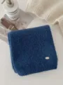 Sciarpa in lana morbida e tinta unita stile coreano per autunno inverno, calda e spessa. - Nuovo blu