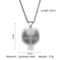 Collier pendentif croix gothique en acier inoxydable pour homme chaîne 60cm et poids 31g. - Style 11