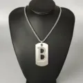 Collar con colgante de letra B en acero inoxidable, joyería de moda hip hop streetwear unisex. - Letra B