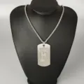 Stainless steel hip-hop dog tag necklace with cut-out letter F design for men and women. - Letter F