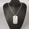 Stainless Steel Letter L Dog Tag Necklace Hip Hop Streetwear Pendant Jewelry Detail - Letter L