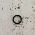 Zirconia ceramic closed ring O-ring DIY jewelry accessory detail view black 19mm - Black