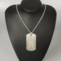 Stainless Steel Letter W Pendant Necklace Hip Hop Streetwear Chain Men Women Jewelry - Letter W