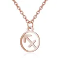 Rose gold stainless steel Sagittarius zodiac sign pendant necklace variant fashion accessory. - Sagittarius / Rose Red