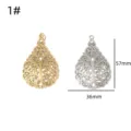 Vintage holle filigraan druppelhanger bedels in goud en zilver voor DIY kettingen en oorbellen. - Stijl 1 / Goud
