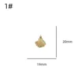 Vue détaillée du pendentif coquillage doré, accessoire de bijoux DIY en métal de 19x20mm. - Coquillage (1#) / Or