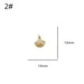 Pendentif coquillage doré 19mm en acier inoxydable style marin détail accessoire DIY. - Coquillage (2#) / Or