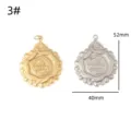 Retro hohler Edelstahlanhänger DIY Schmuck Zubehör Halskette Armband Charm Dekoration. - Stil 3 / Gold