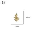Pendentif coquillage escargot en acier inoxydable pour bijoux DIY, finition dorée, 30x20mm. - 5# Or