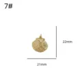 Vue détaillée pendentif coquillage étoile de mer style océan dimensions 21x22mm pour bijoux DIY. - Étoile de Mer Coquillage (7#) / Or