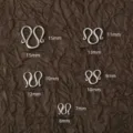 Stainless steel Buddha chain M W buckle DIY jewelry connecting clasps size chart set. - Style 1