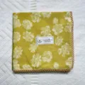 Vintage floral cotton handkerchief with delicate lace trim, soft pocket square for women. - 10#