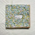 Korean vintage floral cotton square scarf with lace trim, sweet pastoral neckerchief accessory. - 11#