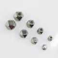 Stainless steel faceted square beads for DIY jewelry making, spacer beads for bracelets. - Width 4mm, Hole Diameter 1.3mm