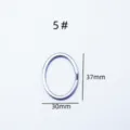 Durable stainless steel shaped key ring metal keychain 30x37mm size 5# for DIY crafts - 5# Key Ring