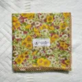 Korean style vintage floral cotton handkerchief with delicate lace trim, literary chic design. - 13#