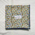 Korean vintage floral cotton square scarf with delicate lace trim for women spring autumn - 14#