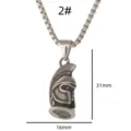 Roestvrijstalen Spartaans helm hanger ketting voor heren hiphop vintage punk sieraden - Spartaanse helm / Alleen Hanger (Zonder Ketting)