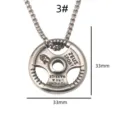 Gedetailleerd overzicht halterschijf hanger ketting van roestvrij staal, fitness sieraden. - 3# Barbell Hanger / Alleen Hanger (Geen Ketting)