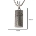 Roestvrij staal punk stijl kegel hanger ketting voor mannen hiphop stoere mode sieraden - 5# Kolom Hanger