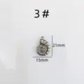 Pendentif coquillage nautile en acier inoxydable, 15x21mm, breloque marine pour bijoux DIY. - Conque (3#) / Argent
