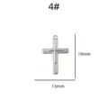 Stainless steel cross pendant detail showing 19x13mm dimensions for DIY jewelry making. - Double Layer Cross (4#)