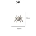 Stainless steel spider pendant close-up, vintage silver DIY jewelry accessory detail view. - Spider Pendant (5#)