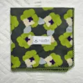 Retro floral 100% cotton square scarf, vintage green floral handkerchief for women. - 19#