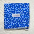 Korean vintage floral cotton square scarf with delicate lace edge, stylish neckerchief. - Code 33