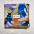 Korean style pure cotton vintage abstract floral square scarf neckerchief hair band. - 39#
